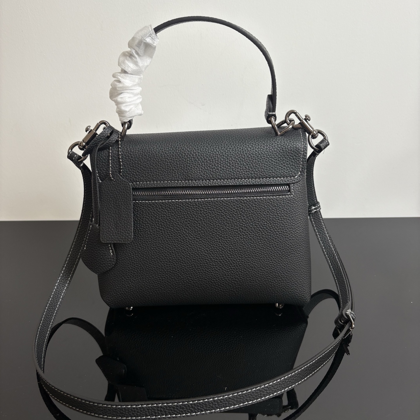 
COACH/蔻馳官方 奧萊款Emory 25女士皮質單肩手提包腋下包CCE54尺寸22.5*17.5*11