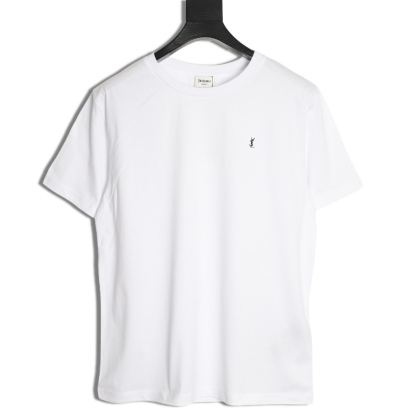 🔝SAINT LAURENT聖羅蘭SLP 小標純色徽標短袖T恤
正品購入開發，50支雙股精品賽爾棉170克，1*1拉架羅紋280克，進口刺繡，面料酵洗，定制1：1商標，寬松版型
B Size：S-XL