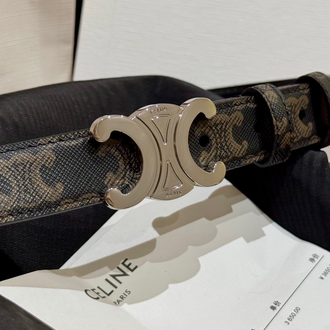 賽琳新款女士凱旋門腰帶
TRIOMPHE 雙面頂級小牛皮腰帶
百搭時尚潮流，寬度2.5cm