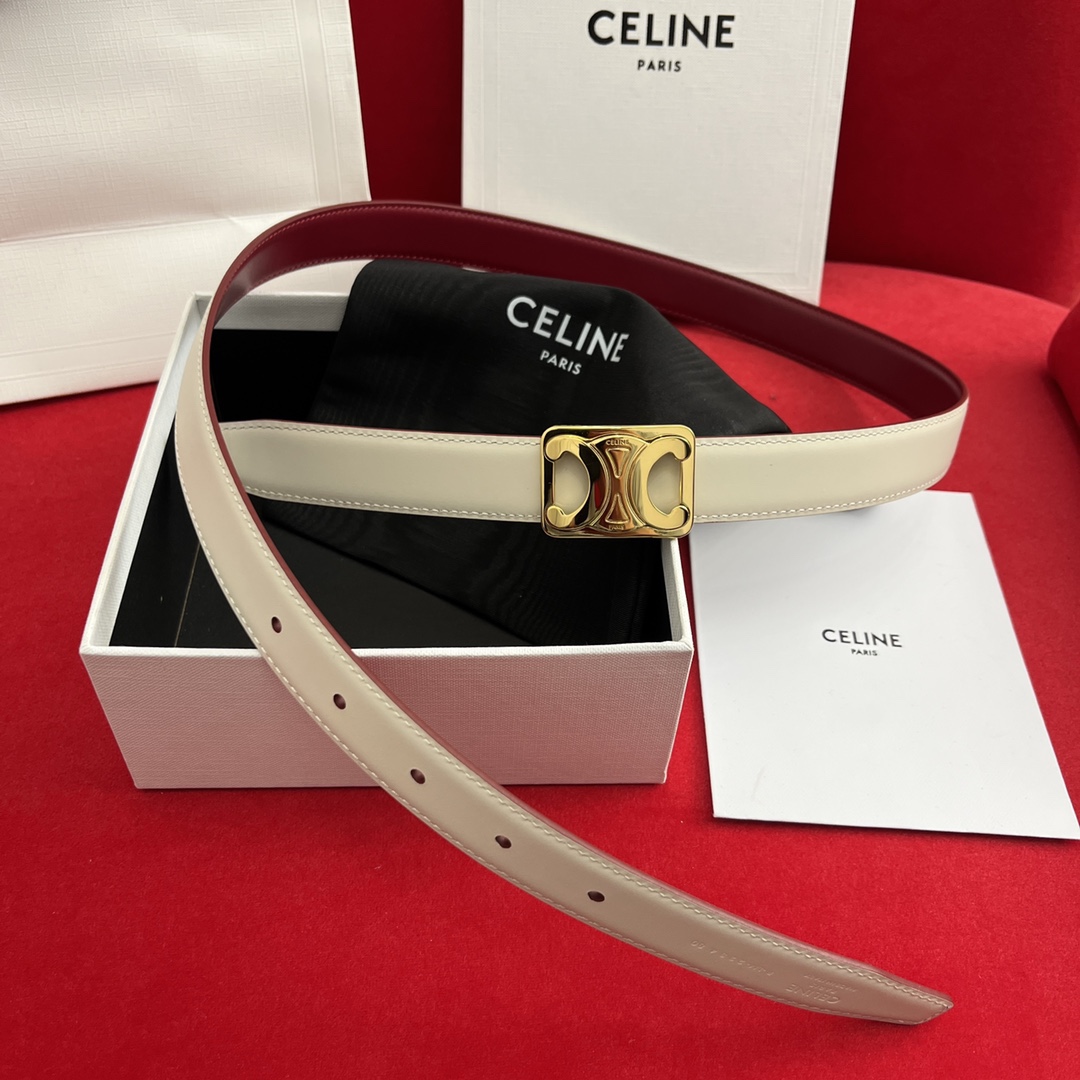 Celine/賽琳 新款凱旋門腰帶 寬度2.5cm 男女通用款 💯採用數量稀少的原廠專用小牛皮 搭配精緻凱旋門搭扣 獨家頂級手工 進口邊油