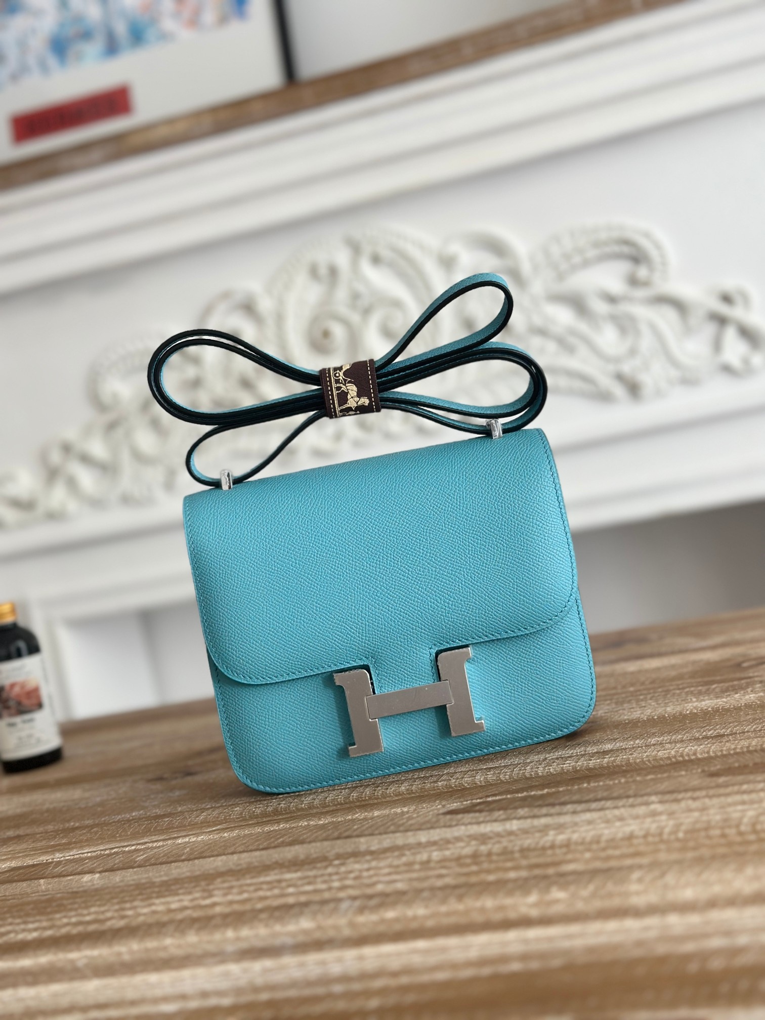 康康  空姐包  
constance  19cm  
epsom掌紋小牛皮  半收工  蠟線縫製