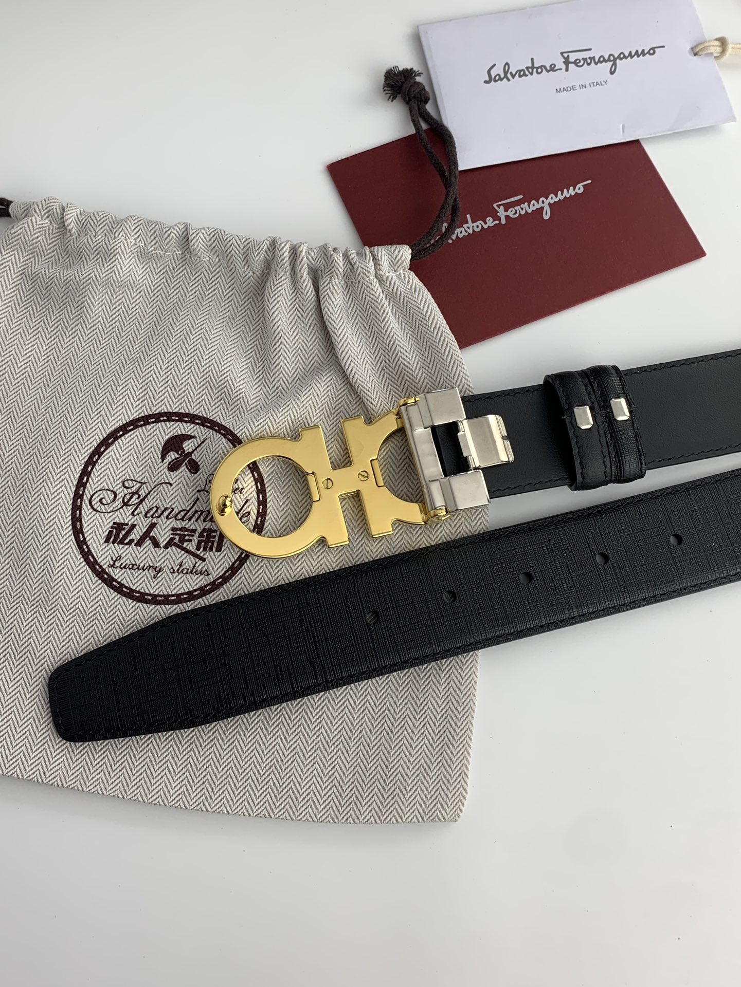 〖F家〗2023最新款全新配色，雙面可用，搭配新款純銅扣8字扣，打造高雅考究的造型。寬3.5cm，長度可調節，達到量身定制般的修身效果。