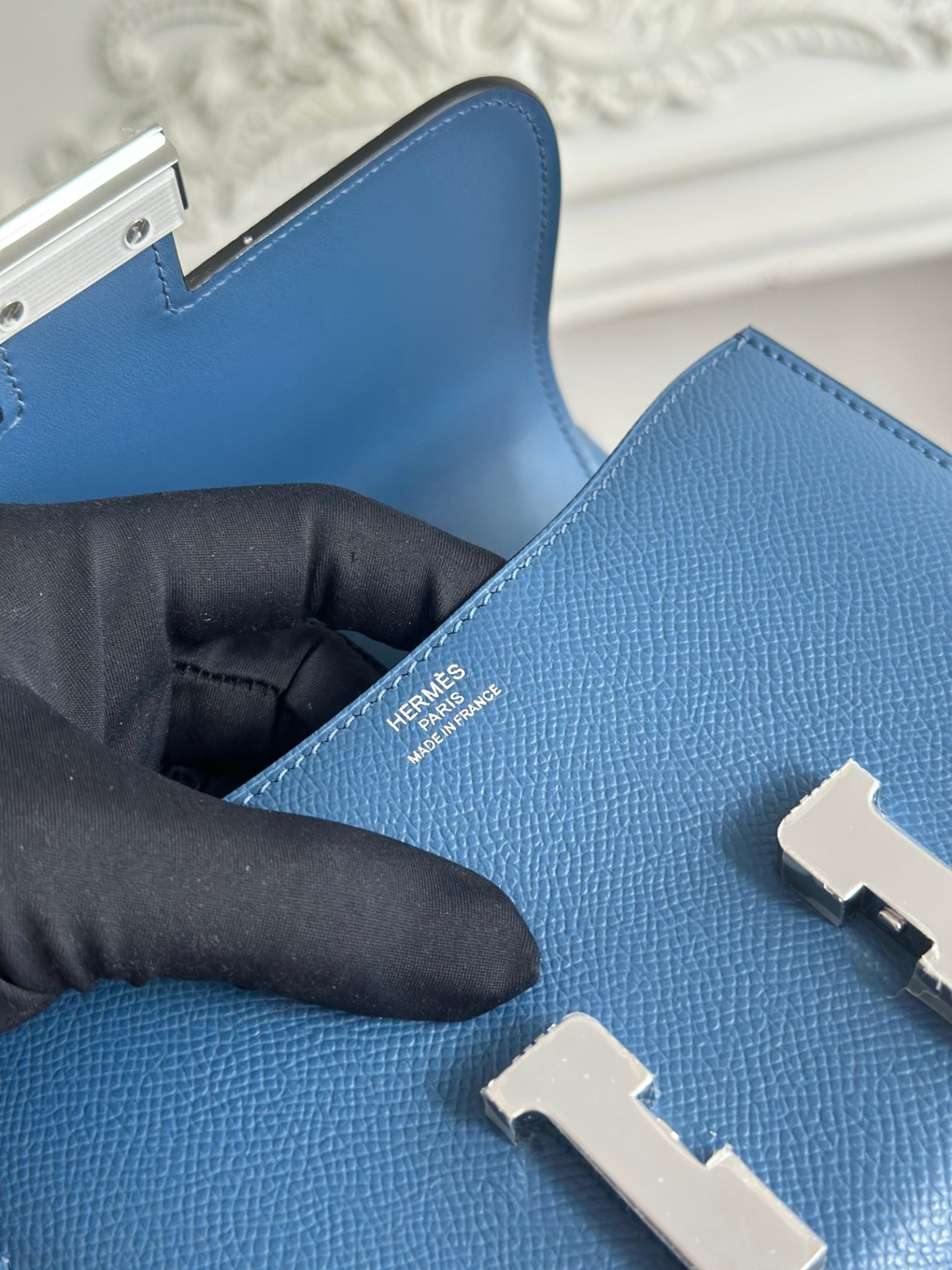 康康  空姐包  
constance  19cm  
epsom掌紋小牛皮  半收工  蠟線縫製