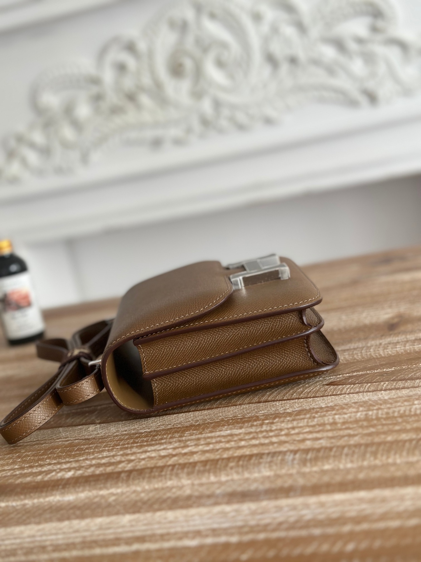 康康  空姐包  
constance  19cm  
epsom掌紋小牛皮  半收工  蠟線縫製