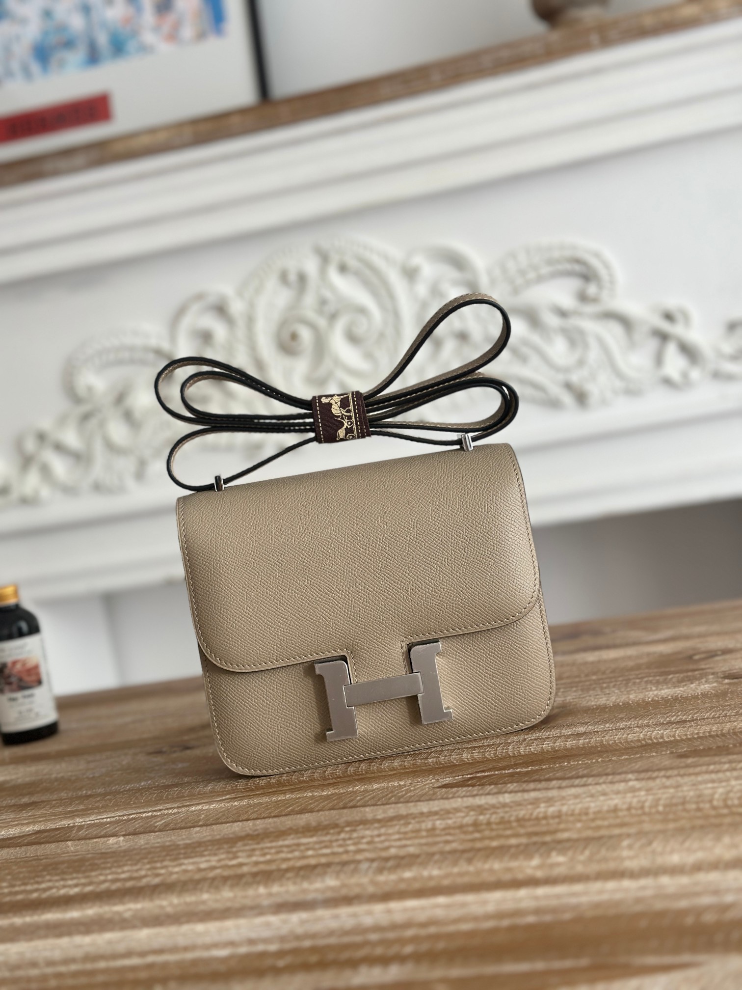 康康  空姐包  
constance  19cm  
epsom掌紋小牛皮  半收工  蠟線縫製