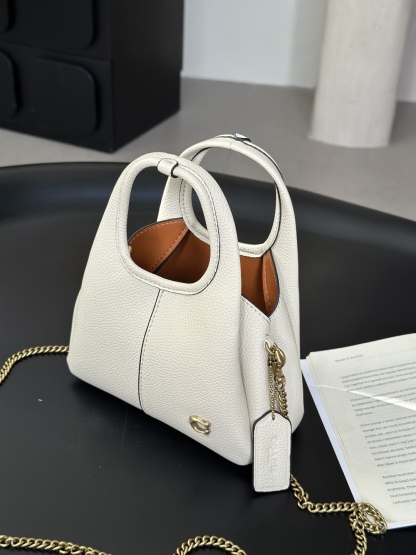 Coach新款首發🔥Lana19 mini號
尺寸：19✖️17cm
精緻小巧，簡約時尚
可手拎，可斜挎 ☑️小號 奶白色
尺寸：19✖️17cm