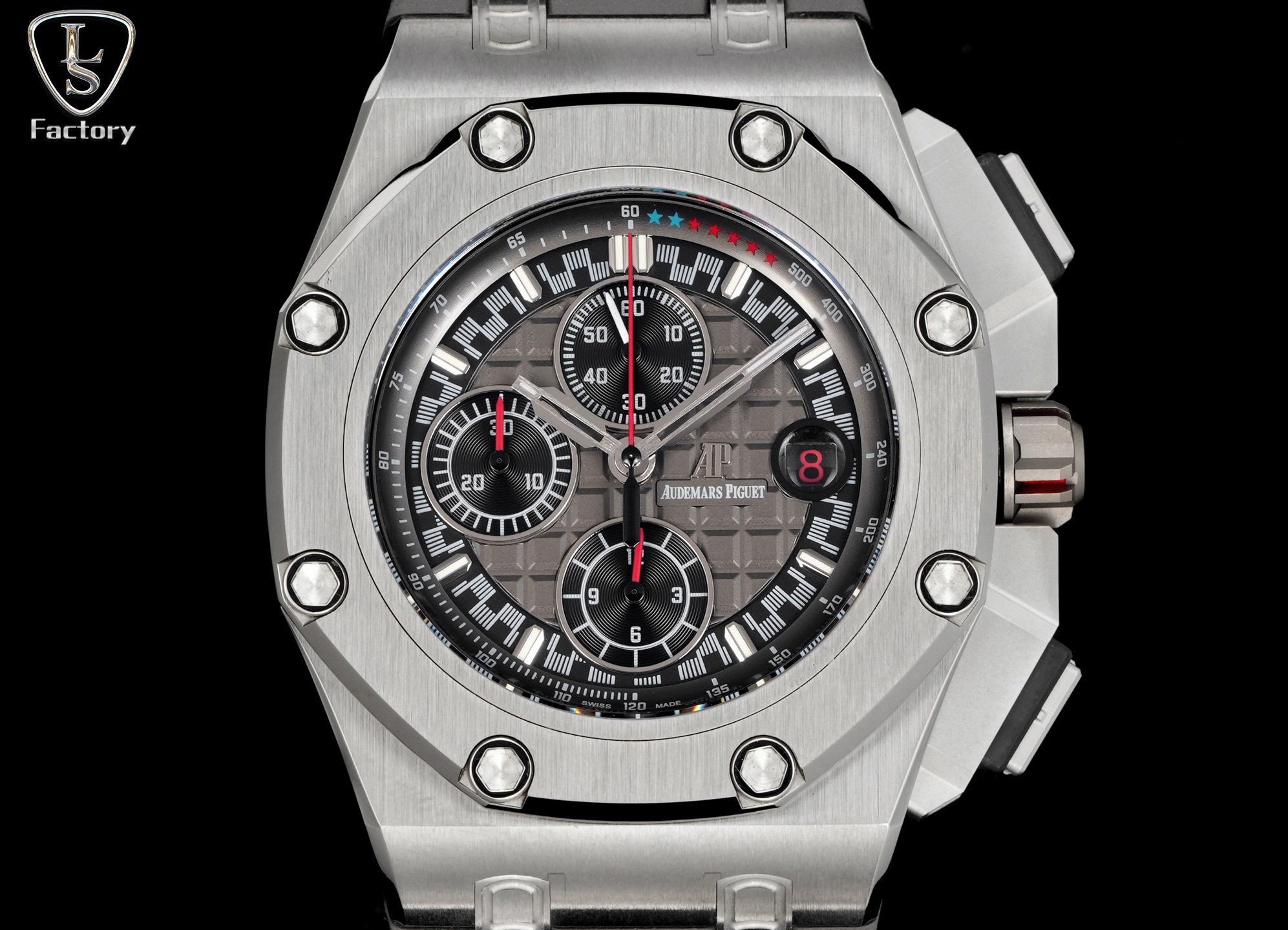 愛彼  Audemars  Piguet  
邁克爾·舒馬赫皇家橡樹離岸型 26568PM.OO.A021CA.01 全新升級版，杜絕一眼假，橫空出世！
愛彼研制的邁克爾·舒馬赫皇家橡樹離岸型計時腕表採用44毫米的表徑，做到無可挑剔，堪稱天花板級別
