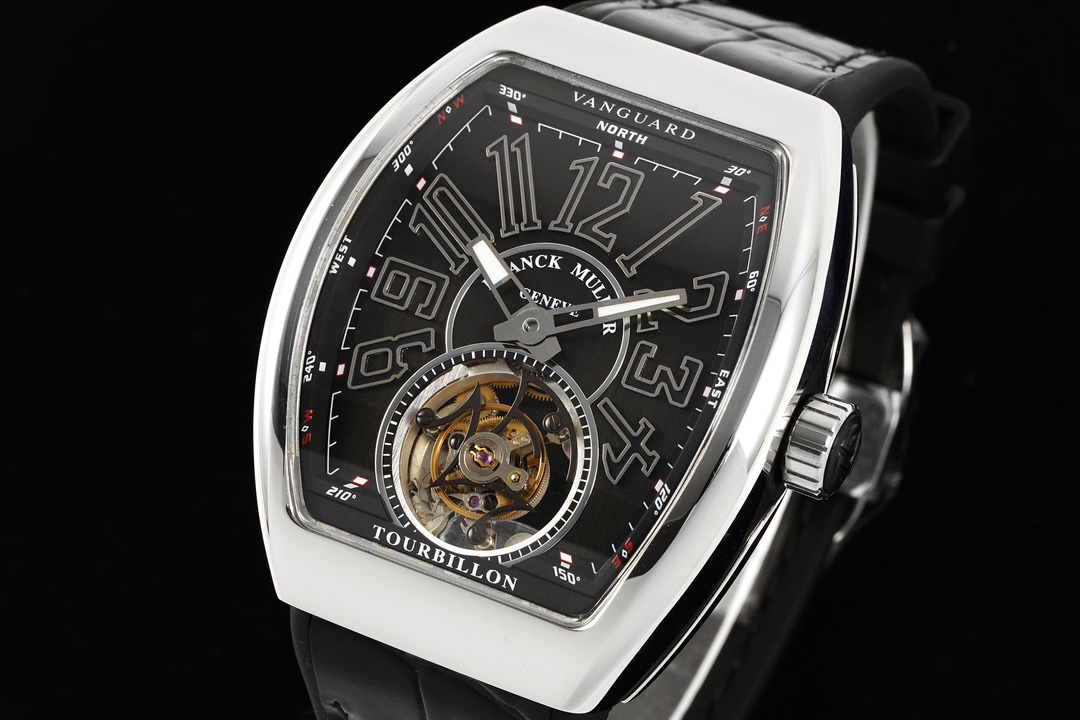 RMS 最新款 頂級復刻 法蘭克穆勒V45 Vanguard陀飛輪系列 歷時多年研發機芯 
1 1:1 超級復刻原裝複雜法穆蘭陀飛輪機芯 細節完美到位 打造正品機芯獨具的雙發條盒 超薄工藝 
2超長72小時動力儲存 告別每天手動上鏈 高端玩家的定制款 把頭上鏈30個半圈 發條盒為滿 不需要過度上鏈 
3 千錘百鍊 316L精鋼表殼 超薄表殼 與原裝一致厚度 彎曲弧度 更加貼合手腕 佩戴舒適 
4 純正進口意大利小牛皮 貼合手感品質一流的進口氟橡膠錶帶 與正版全完通用互換
5瑞士工程師 原版機芯拆解 一比一