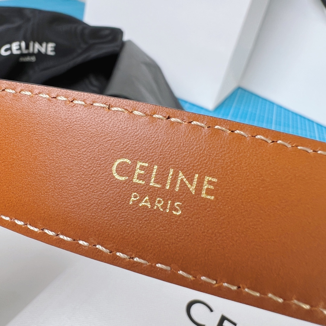 《CELINE》塞琳🇫🇷法國原廠皮料，棕色全皮 品質毋庸置疑 ，沒有更好，寬2.5cm