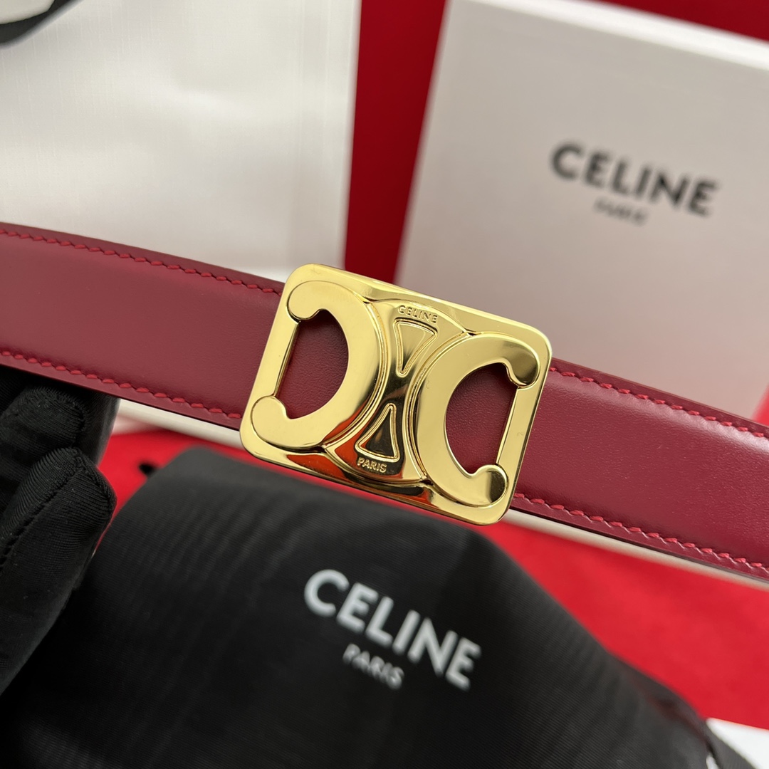 Celine/賽琳 新款凱旋門腰帶 寬度2.5cm 男女通用款 💯採用數量稀少的原廠專用小牛皮 搭配精緻凱旋門搭扣 獨家頂級手工 進口邊油