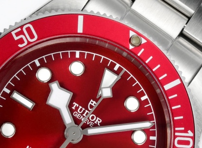 廠帝舵 TUDOR   碧灣系列對於帝舵來說，無疑是一個龐大的產品線，在今年推出了一隻全新的單色碧灣，以絕對的實力被認為是勞力士無歷黑水鬼的平替！今年推出的這只全新單色碧灣，也迎來了碧灣第三次制表科技和煥新美學風格上的革新。
1.新款碧灣迎來新的改革，升級夜光珠，而正品同步凹入式，搭配的是圓拱形藍寶石表鏡，更顯復古感📸 
2.腕表採用不鏽鋼材質打造表殼，經過精細的磨光與磨砂處理，呈現出獨特的質感和光澤度。同勞力士水鬼一樣，表殼採用41毫米尺寸，也是沿襲了“原版”碧灣的直徑，既適合日常佩戴，又能展現出腕