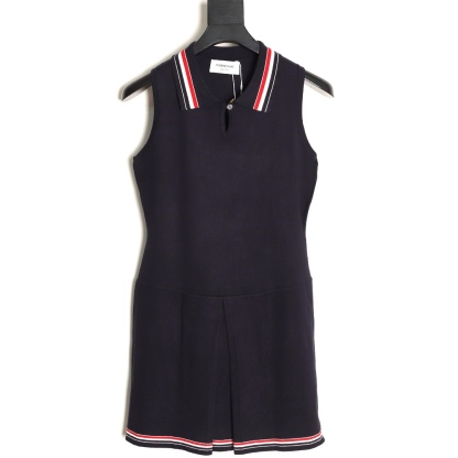 🔝THOM BROWNE TB 彩條翻領羊毛針織連衣裙
原版定制面料 輔料 
尺碼：1 2 3