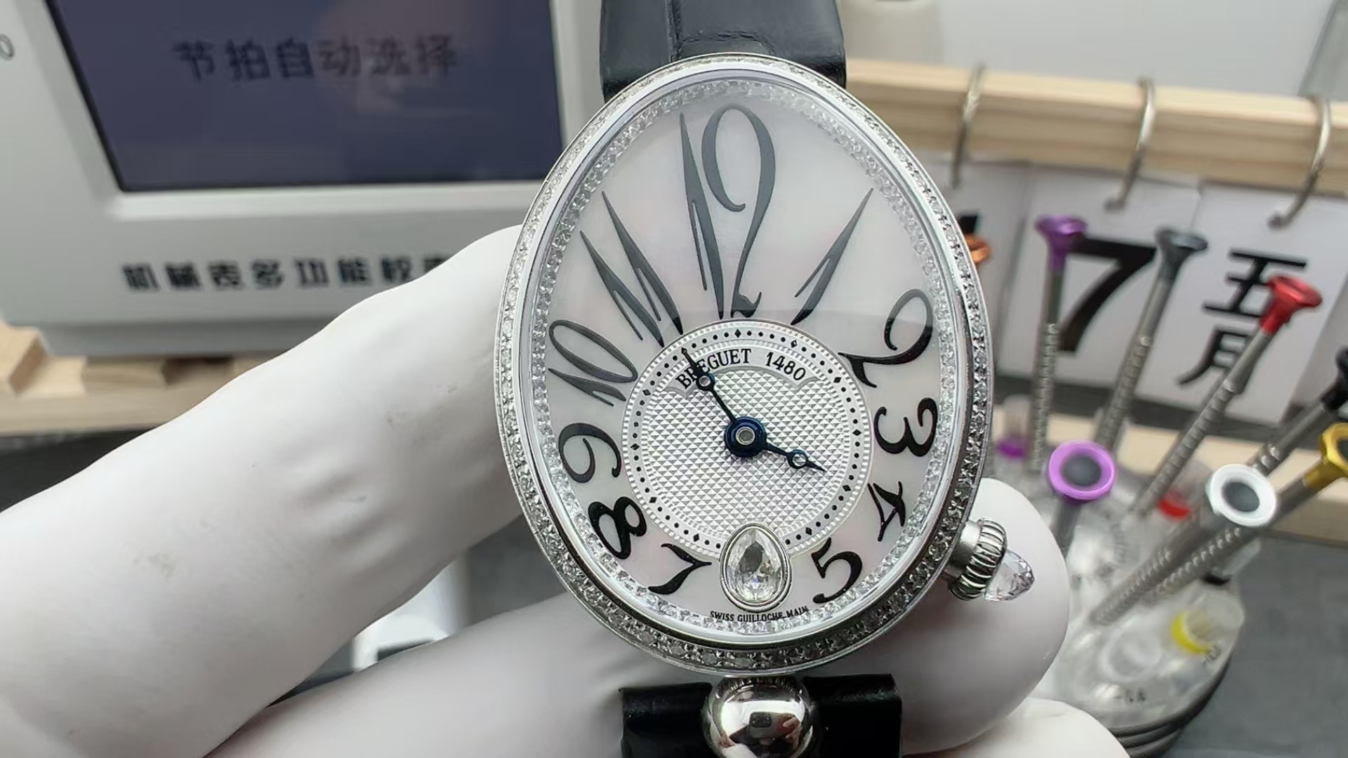 top那不勒斯皇后 鳄鱼皮表带