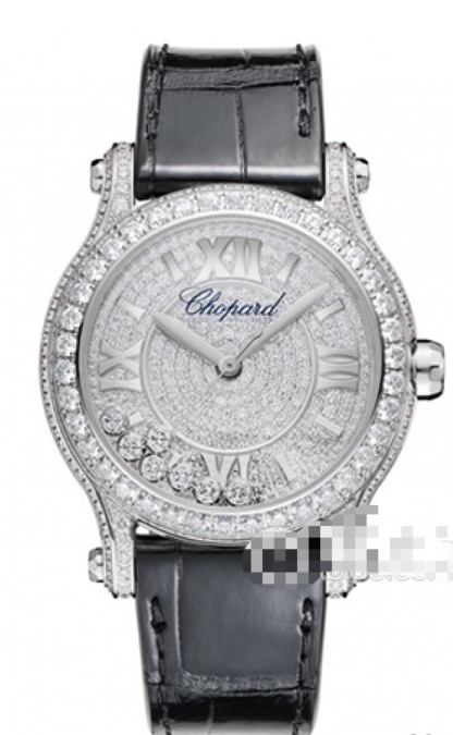 （NL）2025最新款滿天星   原裝搭配美洲鰐魚錶帶 搭配原莊進口日本9015機芯 蕭邦（HAPPY DIAMONDS）作為蕭邦最暢銷的系列一直以細膩的手法詮釋蕭邦標誌性靈動鑽石的概念，此系列作品柔美而時尚，都說男戴萬國女戴蕭邦 有金（進）有鑽（賺）寓意也很好。錶盤內的鑽石滾珠可自由滑行轉動，時來運轉 財運滾滾，讓每一位女性都以最迷人的造型驚艷世人。 這次給大家帶來的蕭邦快樂鑽系列 這次給大家帶來的蕭邦快樂鑽系列 是肖邦旗下最具代表性的腕表 最有特色的夾層玻璃的7顆，7顆鑽石產生自旋 猶如舞蹈