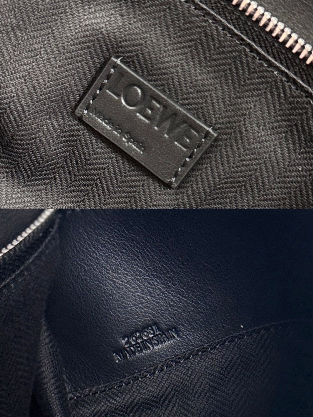 羅家🌟新款 🆕大號亮面牛皮革Panta Puzzle  手袋Puzzle 以別具一格的幾何線條勾勒長方體造型。此大號版本採用亮面牛皮革製成，飾有單寧布長褲風格細節 .可肩背、斜挎或手提*可拆卸可調節肩帶*拉鍊開合，牛皮革拉鍊頭*一個外部拉鍊後袋，一個內部插袋人字紋棉質帆布襯里*Anagram 壓紋
size: 33×14.7×21.5cm
型號：052500