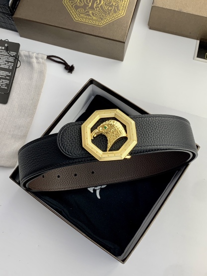 【史蒂芬】原版荔枝紋牛皮腰帶，搭配新款不鏽鋼鷹頭扣，寬度3.8cm，雙面可用，樹膏夾心，長度不可調節，尺碼（85-110）具有獨特吸引力！