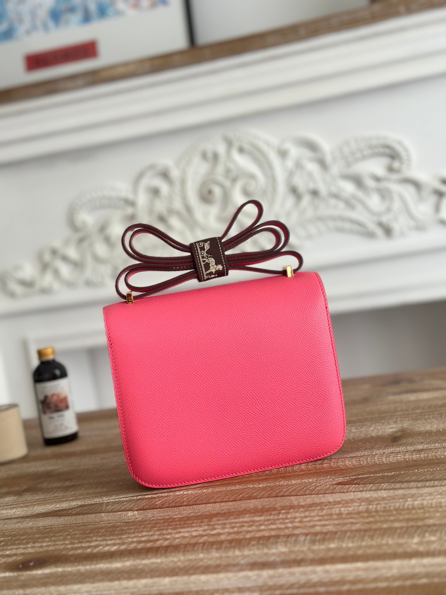 康康  空姐包  
constance  19cm  
epsom掌紋小牛皮  半收工  蠟線縫製