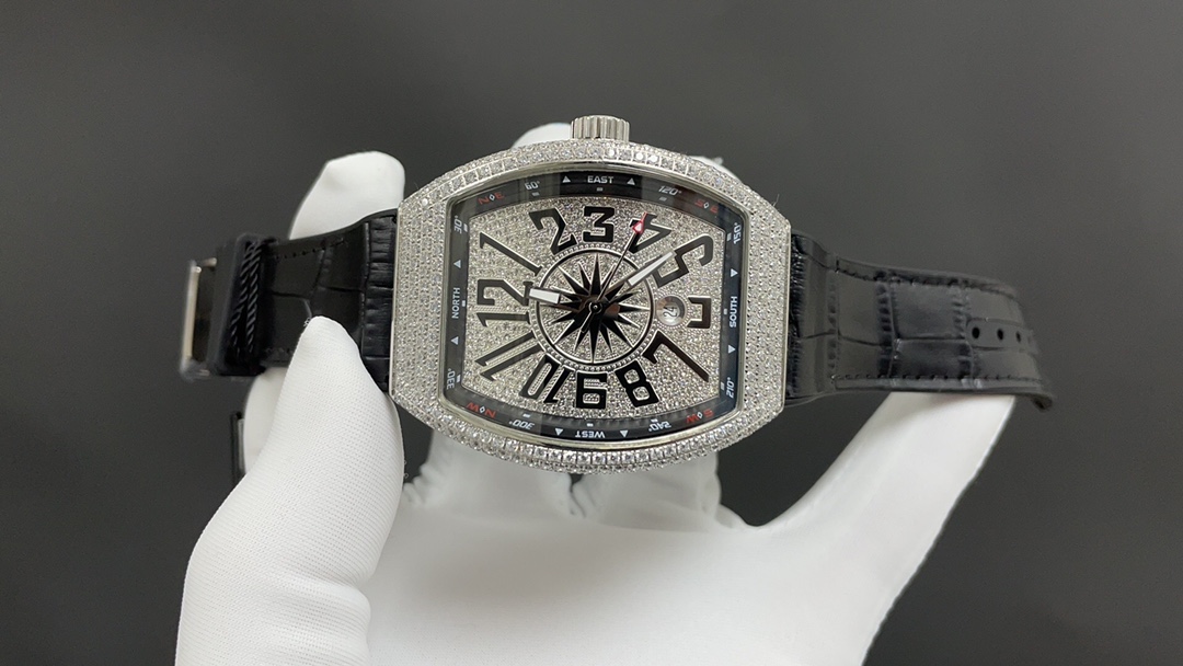 V45法兰克穆勒 满天星 白钻 44mm 2824机 顶级品质 出货实拍✈️