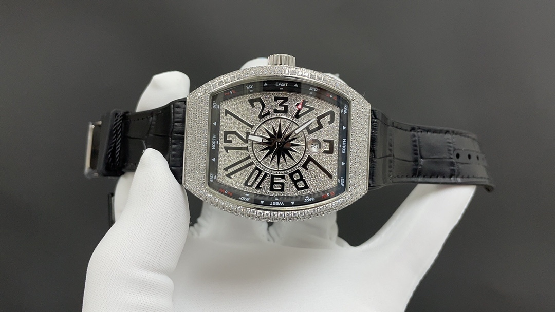 V45法兰克穆勒 满天星 白钻 44mm 2824机 顶级品质 出货实拍✈️