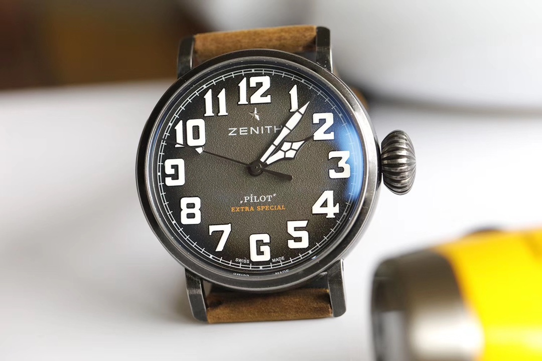 真力時 
大飛 新款限量版原裝1:1 殼套 45mm*14mm 日本8215 機械機芯 零返修 藍寶石玻璃 超級瑞士夜光 高檔進口瘋馬皮！！！