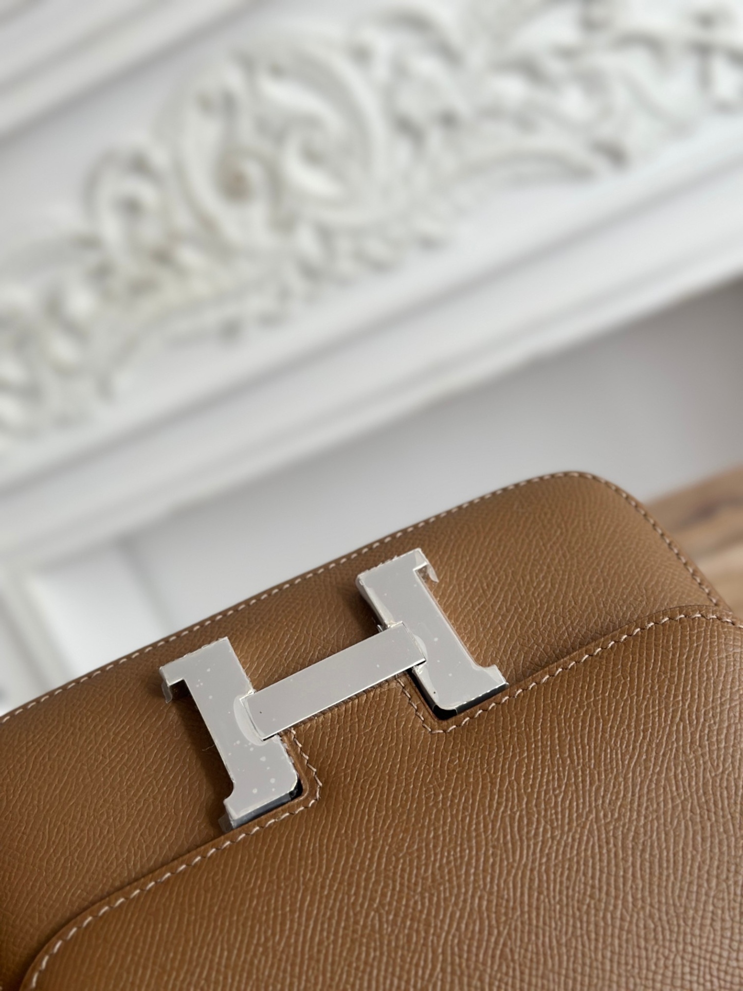 康康  空姐包  
constance  19cm  
epsom掌紋小牛皮  半收工  蠟線縫製