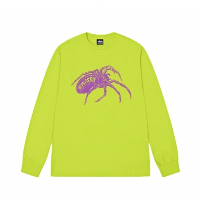 STUSSY 斯圖西 25SS 蜘蛛 logo印花情侶圓領長袖T恤-頂級外貿品質


Color：白色 黑色 螢光綠 橙色

Size：S M L XL XXL

Number：268035

獨家原版定制純棉圓筒布面料 
單件克重高達 260g
手感柔軟舒適 外貿出口訂單
區別市場普貨 質量頂級！

進口膠漿印花 色彩艷麗
原版一致寬松版型 精工剪裁 無性別穿搭
無色差版本

官网最新全套定制辅料 水洗 领标 吊牌 包装袋等一应俱全 真正做到一比一！


