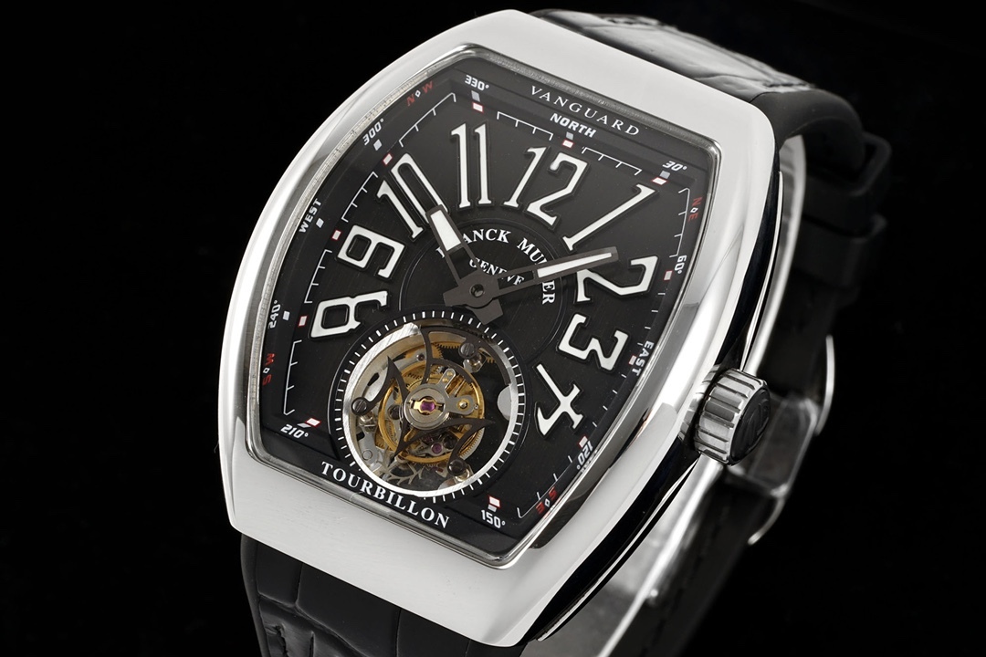 RMS最新款 頂級復刻 法蘭克穆勒V45 Vanguard陀飛輪系列 歷時多年研發機芯 
1 1:1 超級復刻原裝複雜法穆蘭陀飛輪機芯 細節完美到位 打造正品機芯獨具的雙發條盒 超薄工藝 
2超長72小時動力儲存 告別每天手動上鏈 高端玩家的定制款 把頭上鏈30個半圈 發條盒為滿 不需要過度上鏈 
3 千錘百鍊 316L精鋼表殼 超薄表殼 與原裝一致厚度 彎曲弧度 更加貼合手腕 佩戴舒適 
4 純正進口意大利小牛皮 貼合手感品質一流的進口氟橡膠錶帶 與正版全完通用互換
5瑞士工程師 原版機芯拆解 一比一甲