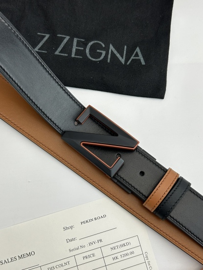 傑尼亞【Zegna】何謂當代男士 活動造型 系列，新款純銅旋轉Z字扣，雙面可用 隨心搭配，寬3.5cm，男士風尚的全新概念.