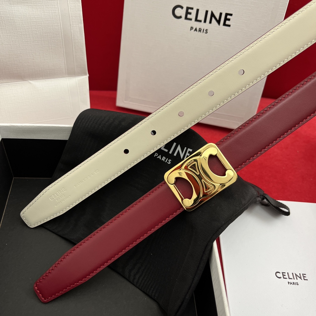 Celine/賽琳 新款凱旋門腰帶 寬度2.5cm 男女通用款 💯採用數量稀少的原廠專用小牛皮 搭配精緻凱旋門搭扣 獨家頂級手工 進口邊油