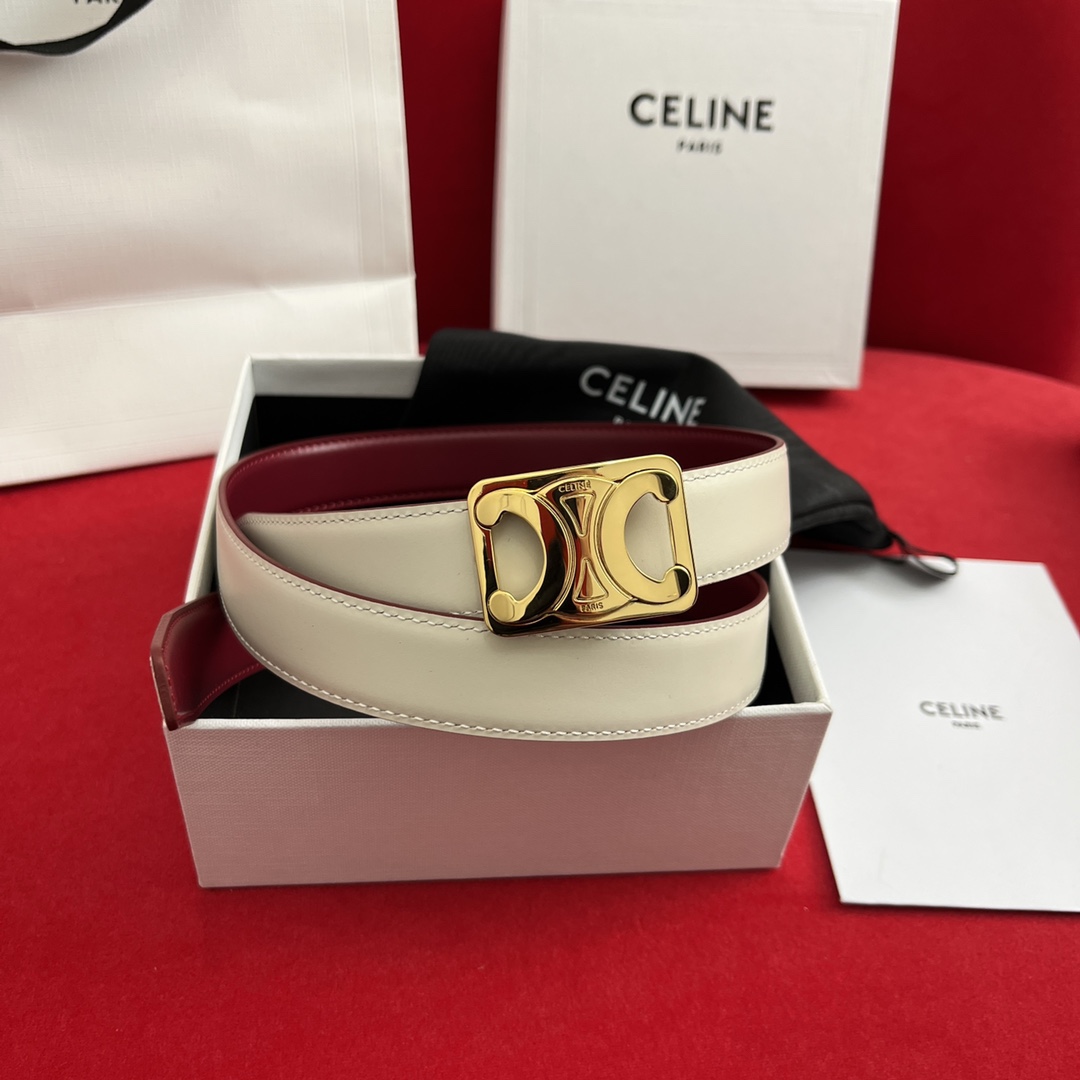 Celine/賽琳 新款凱旋門腰帶 寬度2.5cm 男女通用款 💯採用數量稀少的原廠專用小牛皮 搭配精緻凱旋門搭扣 獨家頂級手工 進口邊油