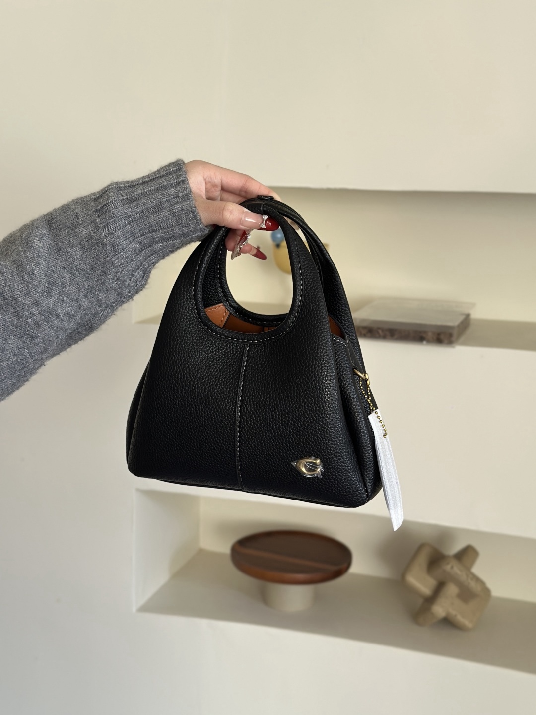 Coach新款首發🔥Lana19 mini號
尺寸：19✖️17cm
精緻小巧，簡約時尚
可手拎，可斜挎 ☑️小號 黑色
尺寸：19✖️17cm