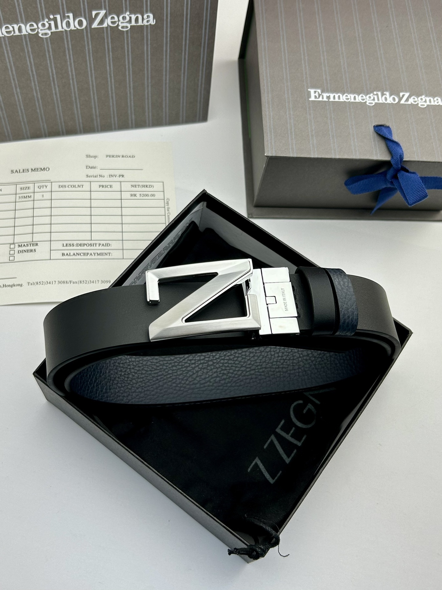 傑尼亞【Zegna】何謂當代男士 活動造型 系列，新款純銅旋轉Z字扣，雙面可用 隨心搭配，寬3.5cm，男士風尚的全新概念.