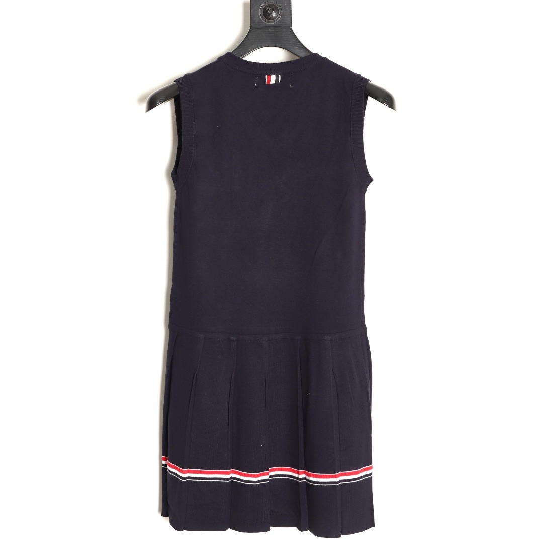 🔝THOM BROWNE TB 彩條V領羊毛針織連衣裙
原版定制面料 輔料 
尺碼：1 2 3