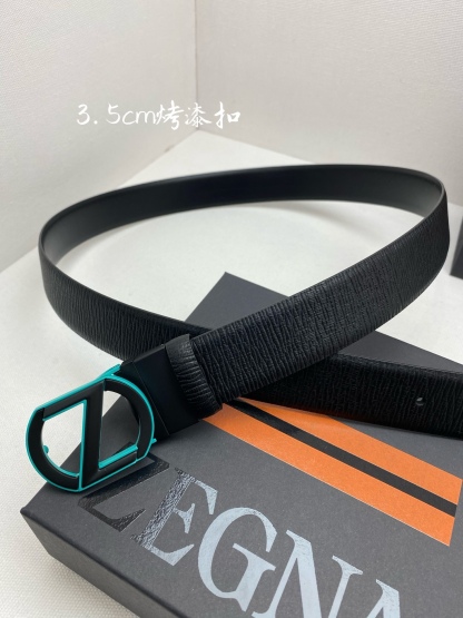 傑尼亞男士腰帶- 寬度35MM 精品扣精工打造  進口小牛皮 獨特設計工藝 手感柔軟 可以裁剪