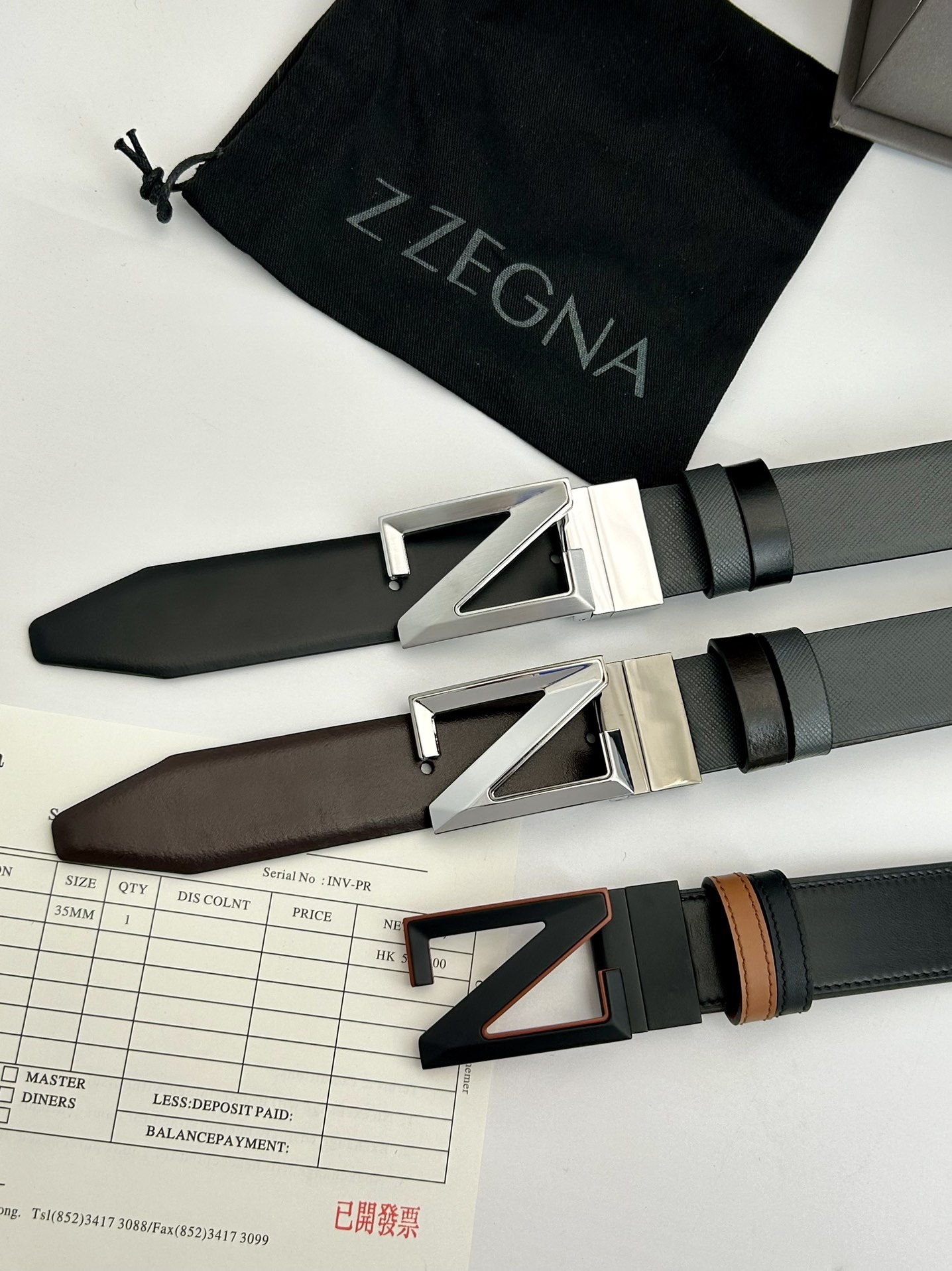 傑尼亞【Zegna】何謂當代男士 活動造型 系列，新款純銅旋轉Z字扣，雙面可用 隨心搭配，寬3.5cm，男士風尚的全新概念.