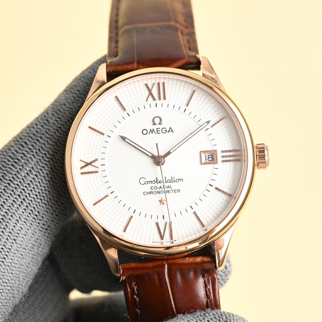 
玫瑰][玫瑰]🔥 最新款主推🔥 ，👍OMEGA -歐米茄-碟飛系列⌚市場競爭主力款  ️一直被模仿  從未被超越【見證時間！把握未來，你可以有】 採用316L鋼表殼，全新原裝進口8215機芯。(經測試0返修) 表徑40毫米，厚度10mm。動力儲存48小時. 採用意大利進口牛皮    莫氏9級藍寶石玻璃，耐磨防刮花  超強防水80米!匠心之作，必屬精品🔥大廠品質！歡迎轉載！