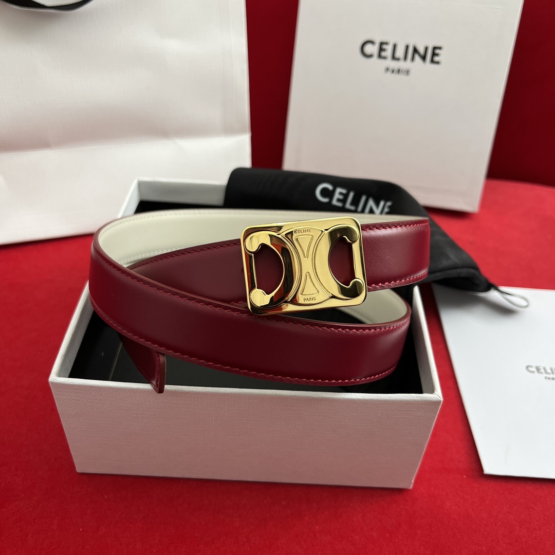 Celine/賽琳 新款凱旋門腰帶 寬度2.5cm 男女通用款 💯採用數量稀少的原廠專用小牛皮 搭配精緻凱旋門搭扣 獨家頂級手工 進口邊油