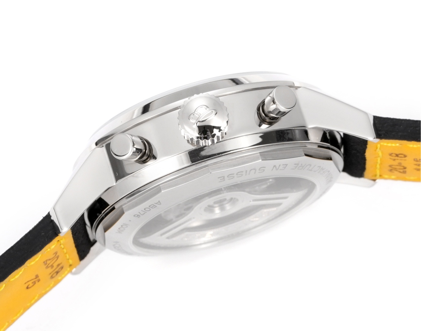 百年靈新品 BN9 越洋系列AB015212.BF26743P.A20BA.1  材質： 316L精鋼直徑： 41毫米厚度： 13.65毫米 表鏡： 鍋蓋弧面藍寶石，雙面防眩處理表底： 旋入式精鋼，透明藍寶石表冠： 非旋入式，雙密封墊機芯：7750機芯 復刻首選 精緻推薦男士多功能機械腕表 ，精心打造超真實實物圖拍攝。