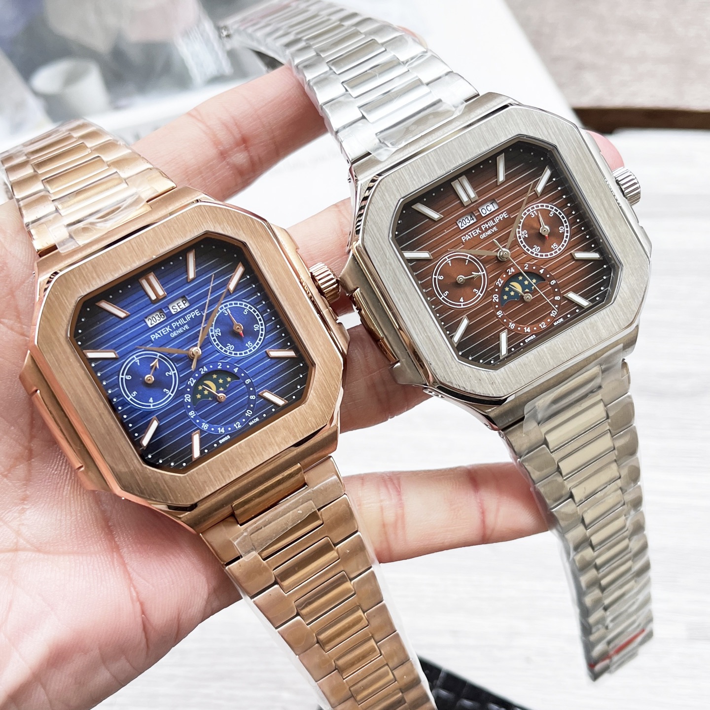 
八角殼系列 精緻百搭🎈🎈
【最新】：百達翡麗 🔥最新設計🔥大飛輪精品🎈🎈
【類型】：精品男士腕表
【錶帶】：真牛皮錶帶
【機芯】：高端全自動機械機芯
【鏡面】：礦物質強化玻璃（更高清）
品味高雅 浩瀚大氣 匠心獨運 腕間瑰寶
尺寸：直徑42mm厚12mm熱賣上市！歡迎轉載！