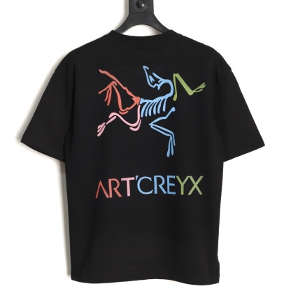 Ayc`Teryx  始祖鳥 字母LOGO彩繪漸變短袖
高端32s雙紗280克面料
重磅面料 定制拉架羅紋同缸同染 三標齊全 男女同款 
T 尺碼：S M L