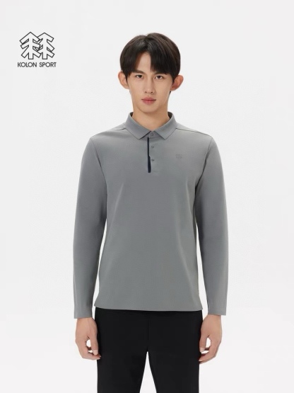 春季新款 KOLON SPORT可隆吸濕長袖防曬+抗菌SECOt恤翻領POLO
大身採用可隆自研面料，具有吸濕速乾，UPF215+防曬及Polygiene抑菌功能門襟採用激光切割工藝，結合肩部超聲波貼合工藝，提升細節品質感領口，門襟及下擺均採用熱壓工藝，外觀平整
