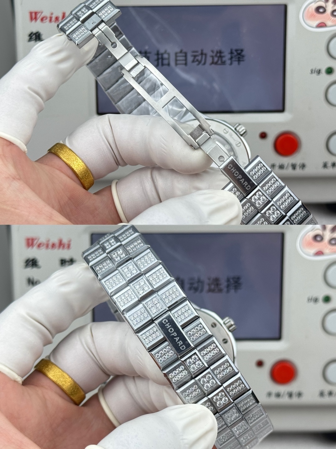 Factory 獨家力作👍
蕭邦AlpineEagle雪山傲翼系列
🌈彩T鑽🌟變色龍🦎滿天星✨限量款及隱藏款首推
如炬目光，比擬暗夜星芒⛰️於山川湖海間🌊洞見紳士願景與磅礡未來👔
尺寸：原裝一致41mmX9.7mm
機芯：9015改Chopard 01.01-c
錶鏈：獨家原版開模金磚型鏈節一體式錶鏈
岩石紋錶盤，鍍銠羅馬數字，時針及分針時標均覆以Super-LumiNova® X1級螢光塗層
致獻當代“雄鷹”，志存高遠之人在日常生活中超邁群倫，其視野啓迪人心、昇華情志。憑借遠見和決心，