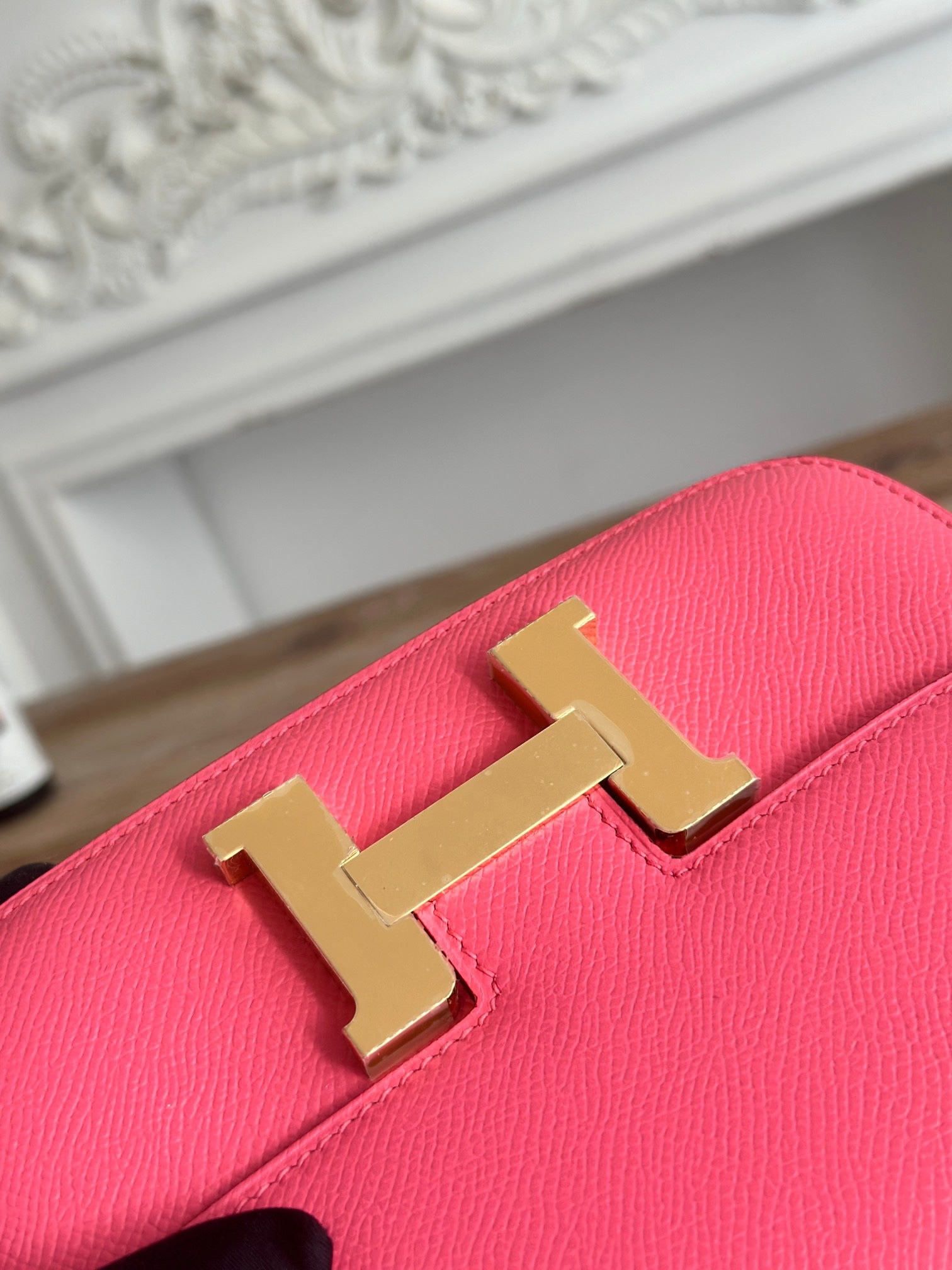 康康  空姐包  
constance  19cm  
epsom掌紋小牛皮  半收工  蠟線縫製