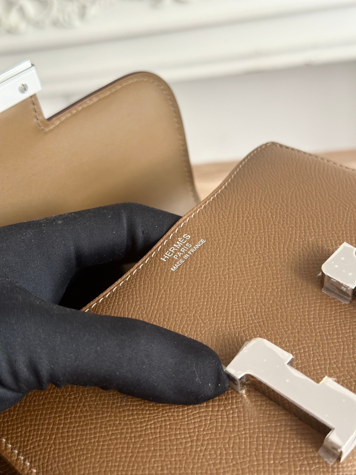 康康  空姐包  
constance  19cm  
epsom掌紋小牛皮  半收工  蠟線縫製