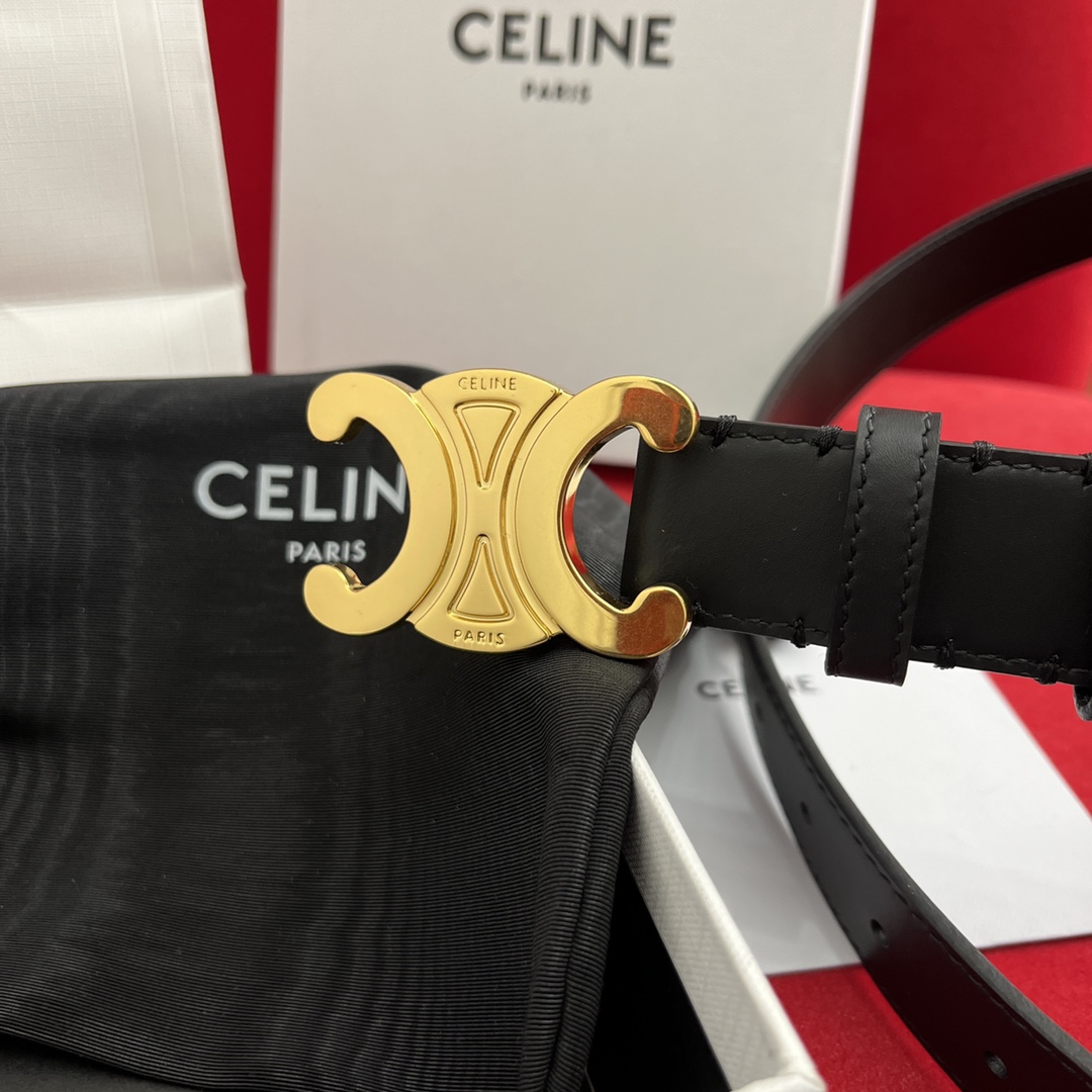 Celine/賽琳 款凱旋門腰帶 寬度3.0cm 男女通用款 💯採用數量稀少的原廠專用小牛皮 搭配精緻凱旋門搭扣 獨家頂級手工 進口邊油