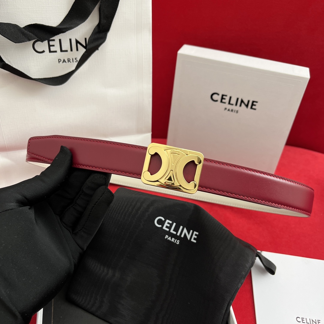 Celine/賽琳 新款凱旋門腰帶 寬度2.5cm 男女通用款 💯採用數量稀少的原廠專用小牛皮 搭配精緻凱旋門搭扣 獨家頂級手工 進口邊油