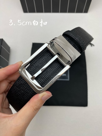 傑尼亞男士腰帶- 寬度35MM 精品扣精工打造  進口小牛皮 獨特設計工藝 手感柔軟 可以裁剪