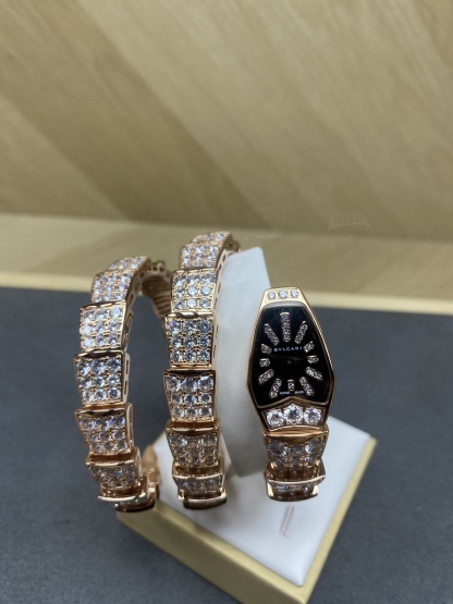 𝐁𝐕𝐋𝐆𝐀𝐑𝐈 玫瑰金三圈蛇