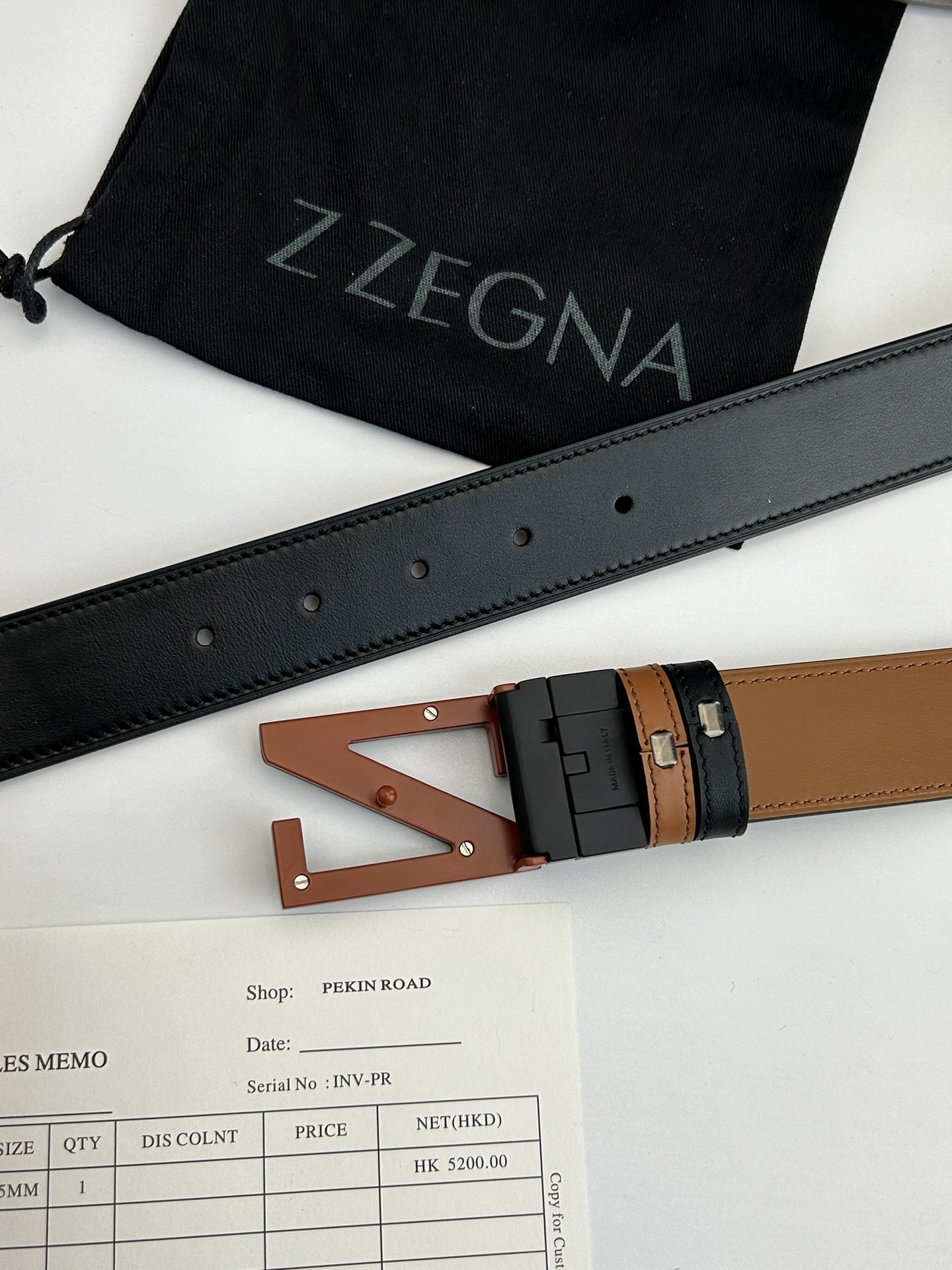 傑尼亞【Zegna】何謂當代男士 活動造型 系列，新款純銅旋轉Z字扣，雙面可用 隨心搭配，寬3.5cm，男士風尚的全新概念.