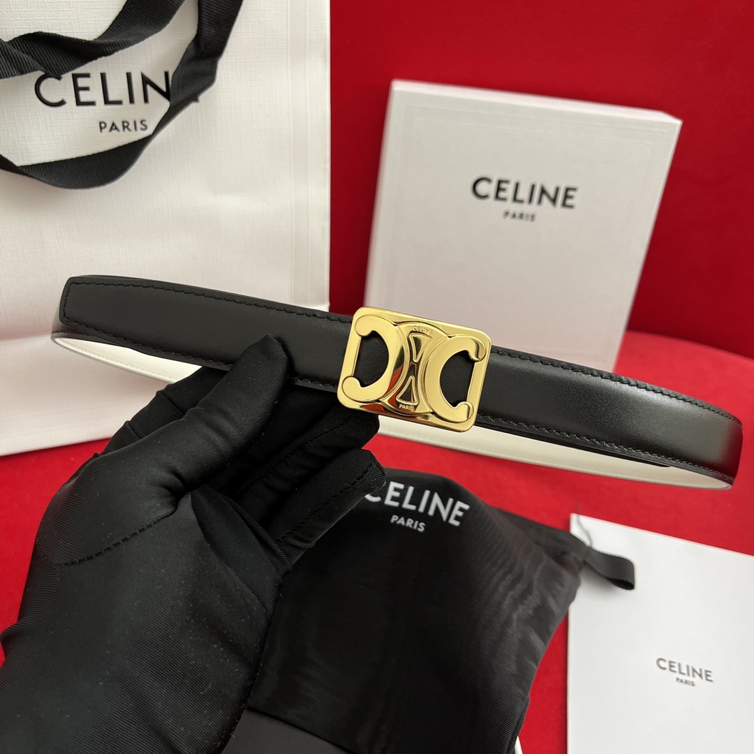 Celine/賽琳 新款凱旋門腰帶 寬度2.5cm 男女通用款 💯採用數量稀少的原廠專用小牛皮 搭配精緻凱旋門搭扣 獨家頂級手工 進口邊油